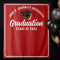 Red White Custom 2026 Graduation Party Photo Booth