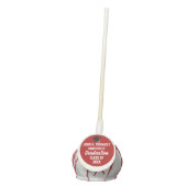 Red White Custom Class of 2025 Graduation Party Cake Pops (Front)
