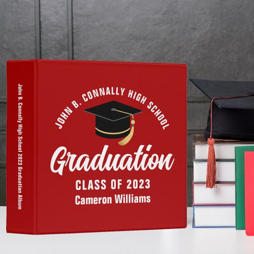 Red White Custom Graduation Keepsake