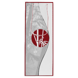 Red & White Custom Image & Custom Logo Wine Gift B Bag