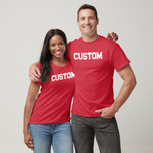 Red & White CUSTOM University T-Shirt