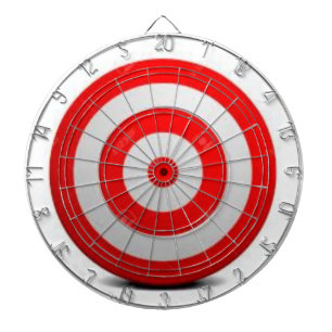 Red white dart board