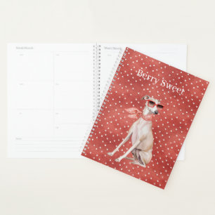 Red White Dots Berry Sweet Cool Dog Sunglasses Planner