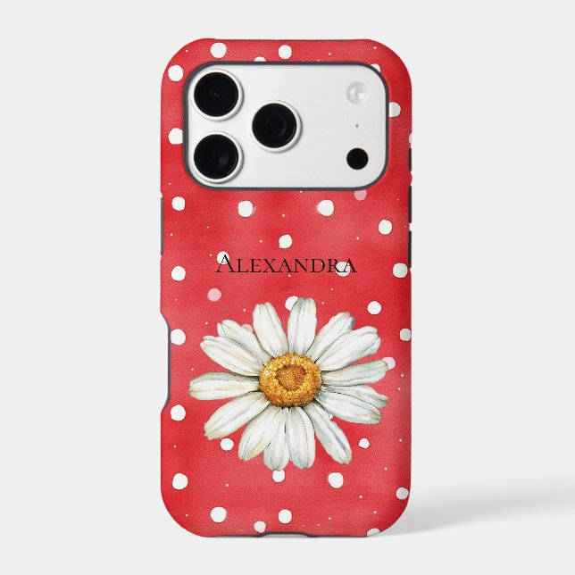 Red White Dots Strawberries Teddy Bear Case-Mate iPhone Case (Back)