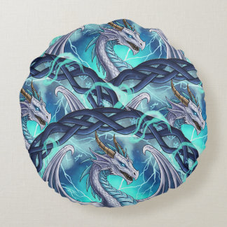 Red white Dragon pillow