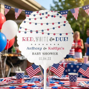 Red, White & Due! 4th Of July Baby Shower Balloon