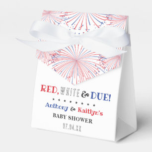 Red, White & Due! 4th Of July Baby Shower Favor Boxes