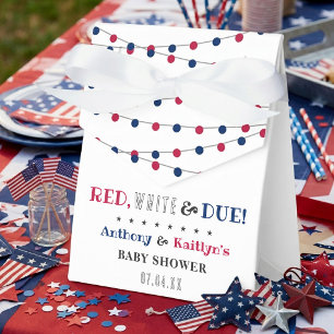 Red, White & Due! 4th Of July Baby Shower Favor Boxes