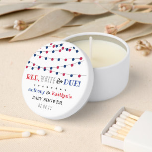 Red, White & Due! 4th Of July Baby Shower Mini Candle Favors