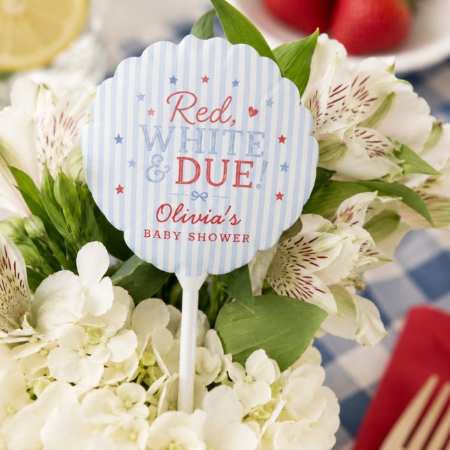 Red White & Due Baby Shower Balloon (Creator Uploaded)
