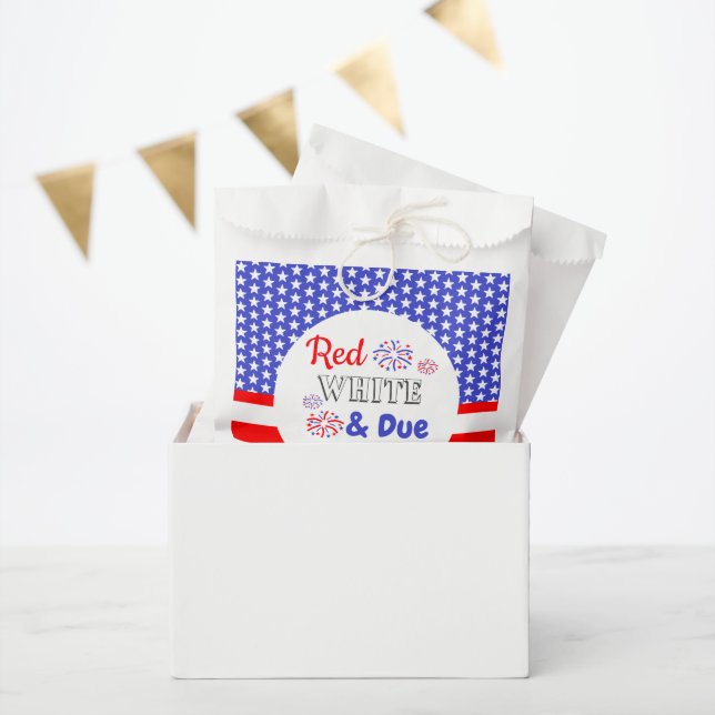 Red White & Due Baby Shower Favor Bag (Party)