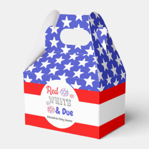 Red White & Due Baby Shower Favor Boxes