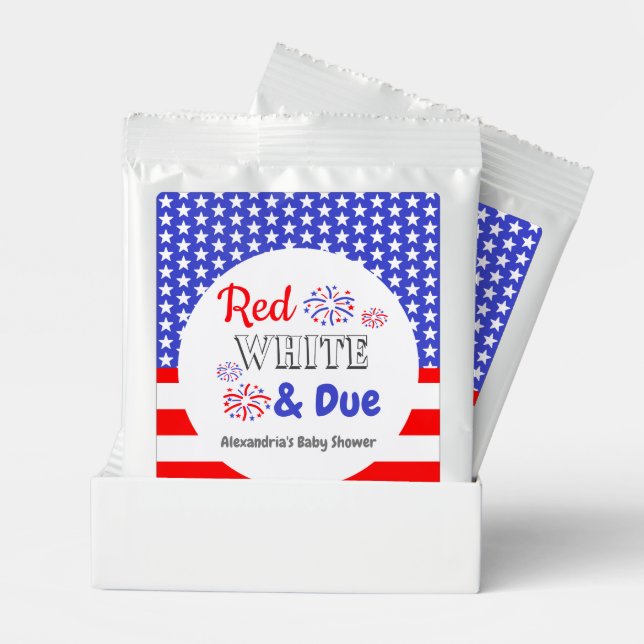Red White & Due Baby Shower Lemonade Drink Mix (Pair)