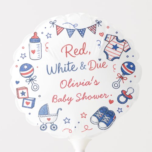 Red White Due Balloon