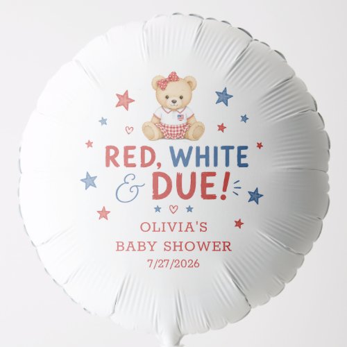Red White Due Balloon