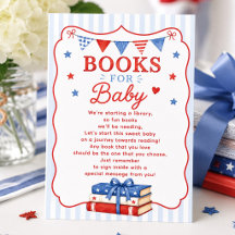 Red White & Due Books for Baby Insert