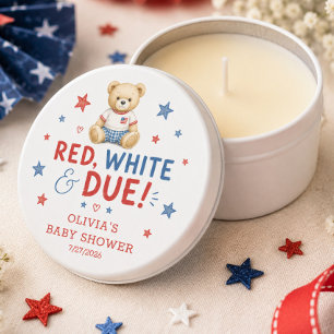 Red White & Due Candle Favor Mini Candle Favors