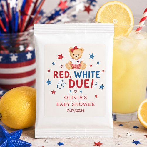Red White Due Drink Mix Favor