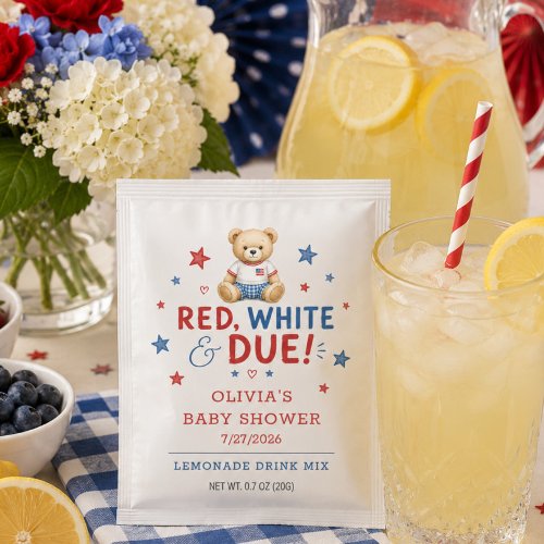 Red White & Due Drink Mix Favor