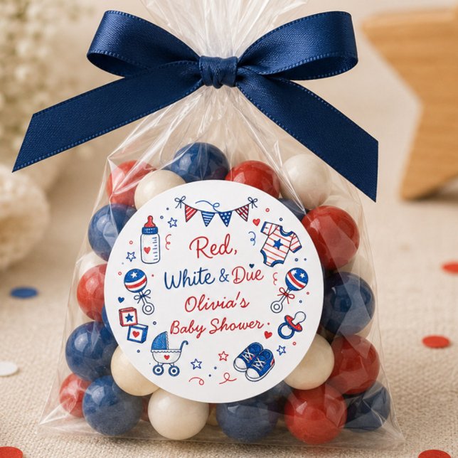 Red White Due Favor Sticker (Creator Uploaded)