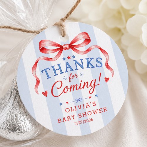 Red White & Due Favor Tag