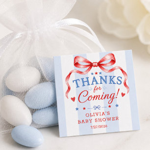 Red White & Due Favor Tag Enclosure Card