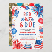 Red, White & Due Gender Neutral Baby Shower