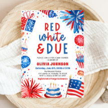 Red, White & Due Gender Neutral Baby Shower
