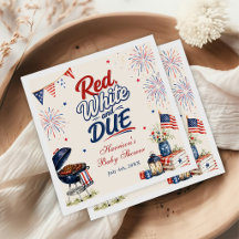 Red, White & Due Gender Neutral BBQ Baby Shower
