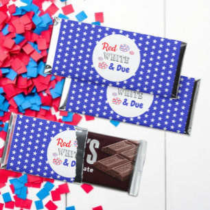 Red White & Due Hershey Bar Favors