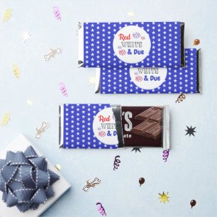 Red White & Due Hershey Bar Favors