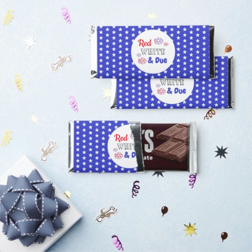 Red White & Due Hershey Bar Favors