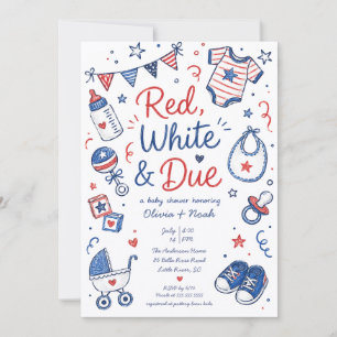 Red White & Due Invitation
