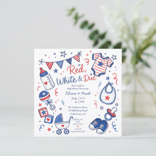 Red White & Due Invitation