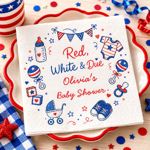 Red White Due Napkins