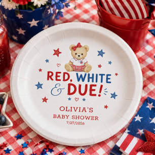 Red White Due Paper Plates