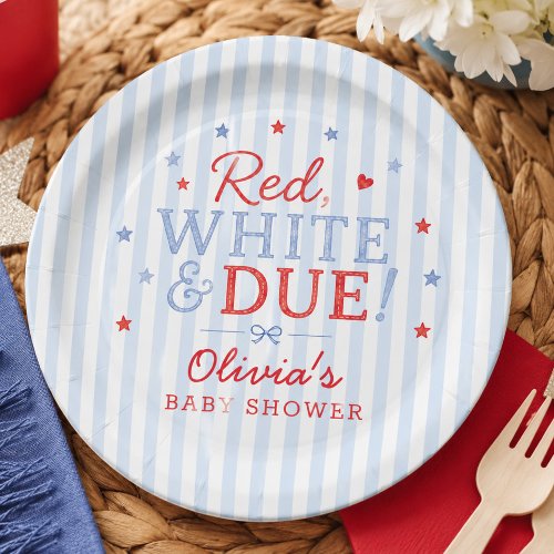 Red White & Due Paper Plates