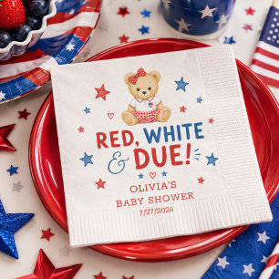 Red White Due Party Napkins