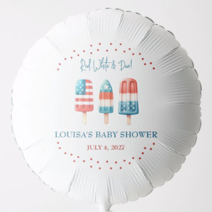 Red, White & Due! Patriotic Popsicle Baby Shower Balloon