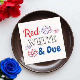 Red White & Due Pregnancy Napkins