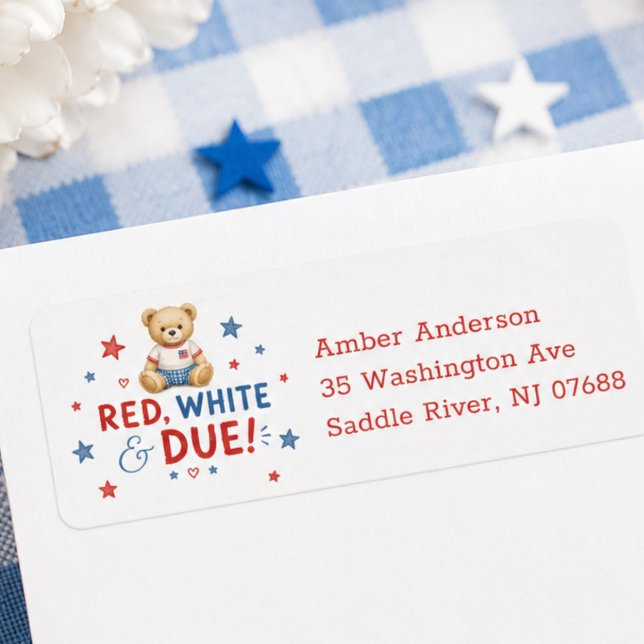 Red White & Due Return Address Labels (Creator Uploaded)