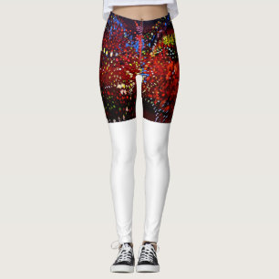 Red White , Espressionsim Leggings
