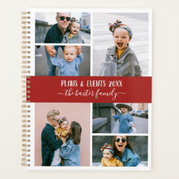 Red White Family Photo Collage Planner