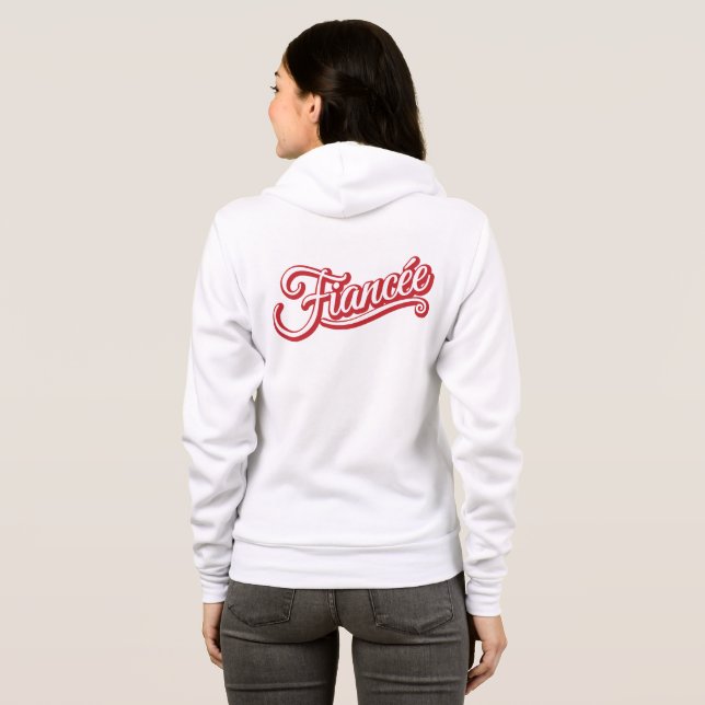 Red & White Fiancée sweat shirt  (Back Full)