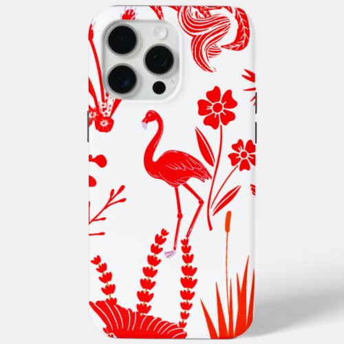 Red  White Flamingo IPhone Case