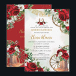 Red White Floral Charro Boots Sweet 16 Quinceañera Invitation<br><div class="desc">Personalize this vibrant red and white floral Quinceañera / Sweet 16 birthday invitation easily and quickly. Simply click the customize it further button to edit the texts, change fonts and fonts colors. Featuring bright red and white roses, floral adorned cowboy boots and wild west elements. Matching items available in store....</div>