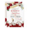 Red White Floral  Elegant Gold Charro Quinceanera