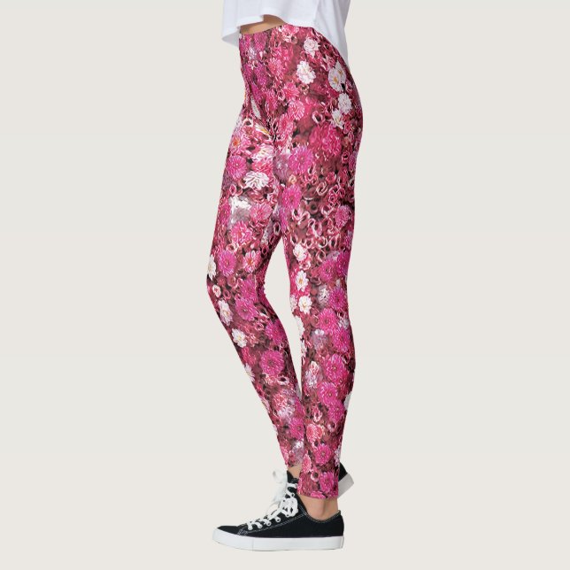 red white flowers leggings (Left)