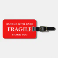 Fragile luggage tag deals