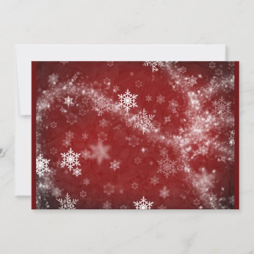 RED WHITE FROST SNOWFLAKES WINTER SWIRLS SNOW DIGI PERSONALIZED INVITE